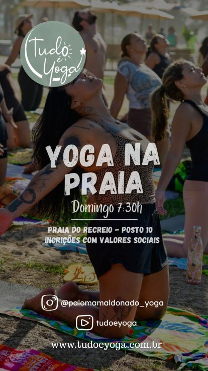 yoga na praia do recreio posto 10 domingo
